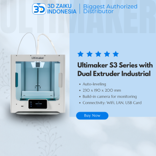 Original Ultimaker S3 Series with Dual Extruder Industrial 3D Printer